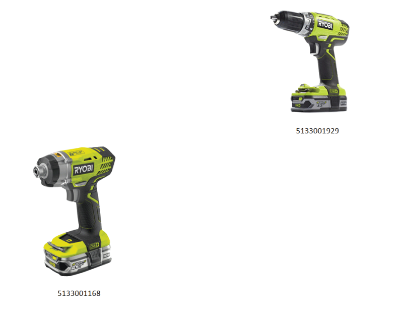 Vue éclatée Ryobi R18CK2BLL13S_18V_TWINPACK 5133002062#1#01