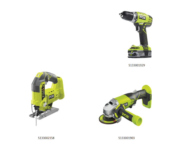 Vue éclatée Ryobi R18CK3-LL515S_RCD+AG+JS 5133002580#1#01