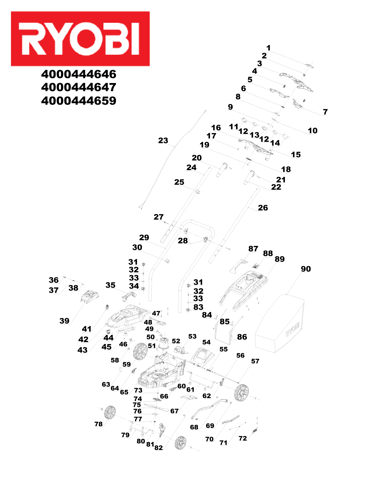 Vue éclatée Ryobi OLM1833H__IN2 4000444647#01