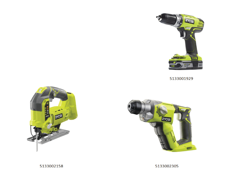 Vue éclatée Ryobi R18DDJSSDS-LL20S_DRILL+_JIGSAW_+SDS 5133002774#1#01