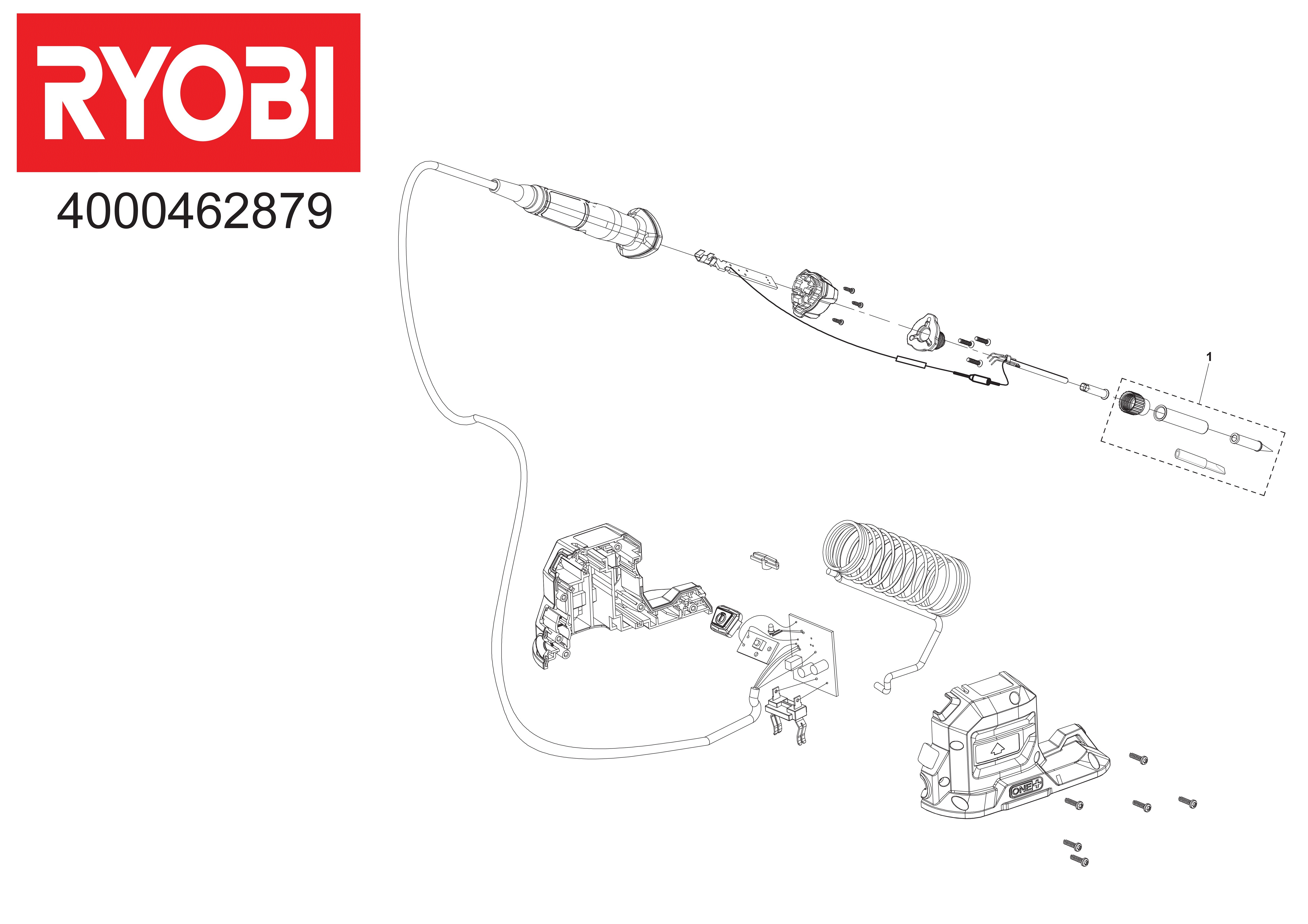 Vue éclatée Ryobi R18SOI-0 4000462879#01