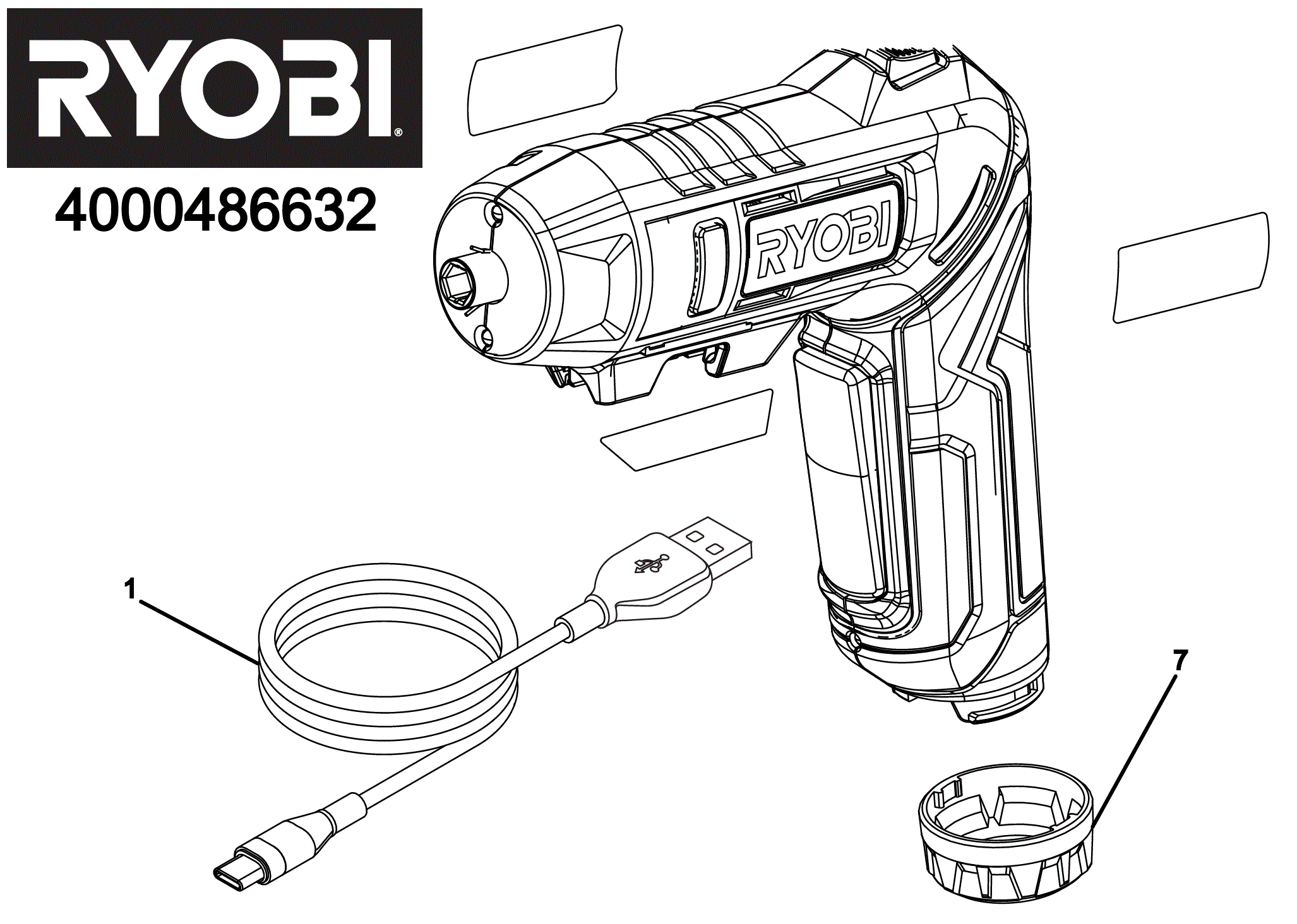 Vue éclatée Ryobi RSDP4-120G 4000486632#01