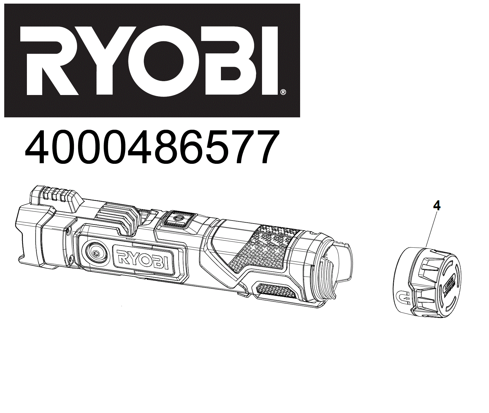 Vue éclatée Ryobi RLP4-0 4000486577#01