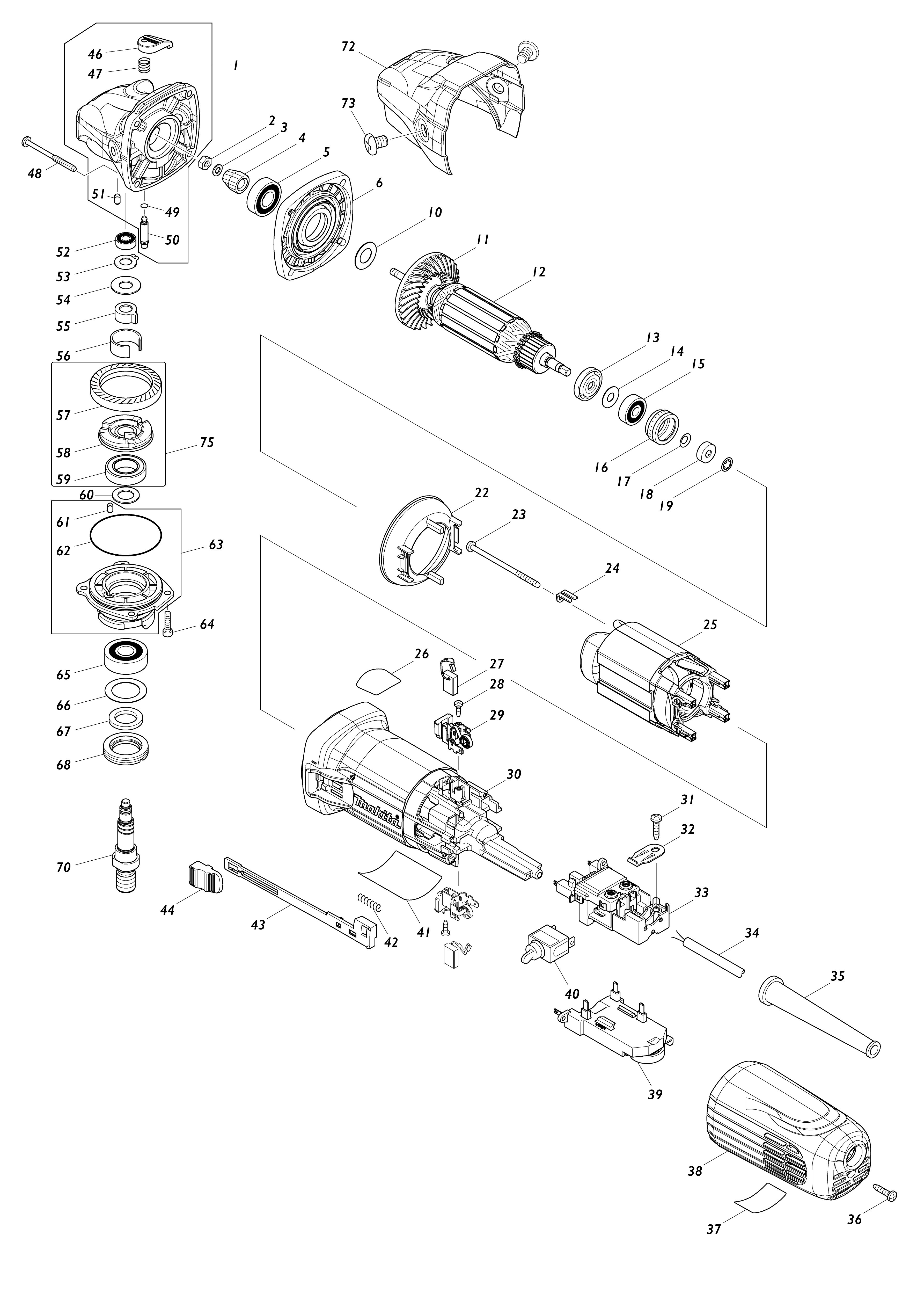 Vue éclatée Makita SA5040C#01