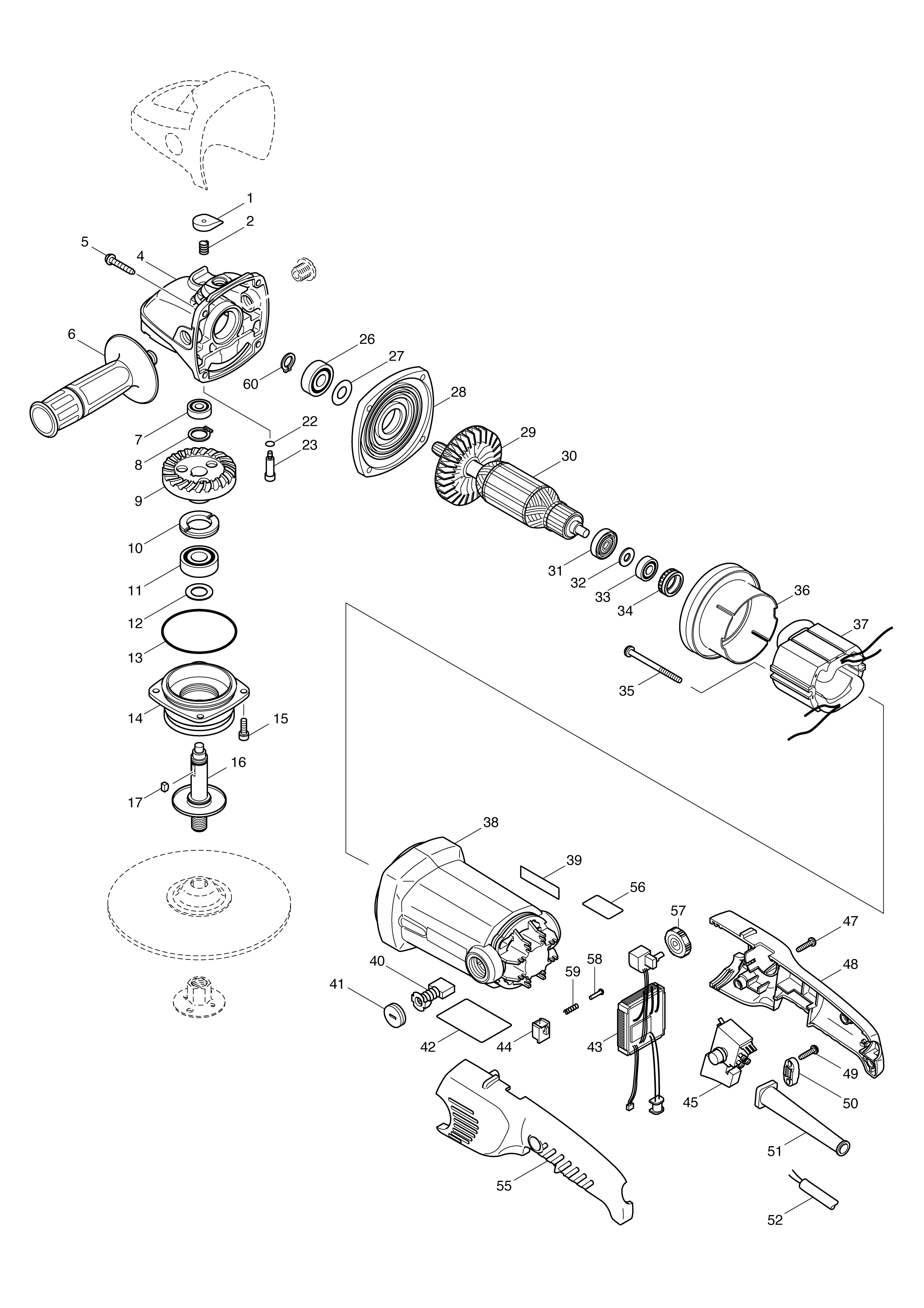 Vue éclatée Makita SA7000C#01