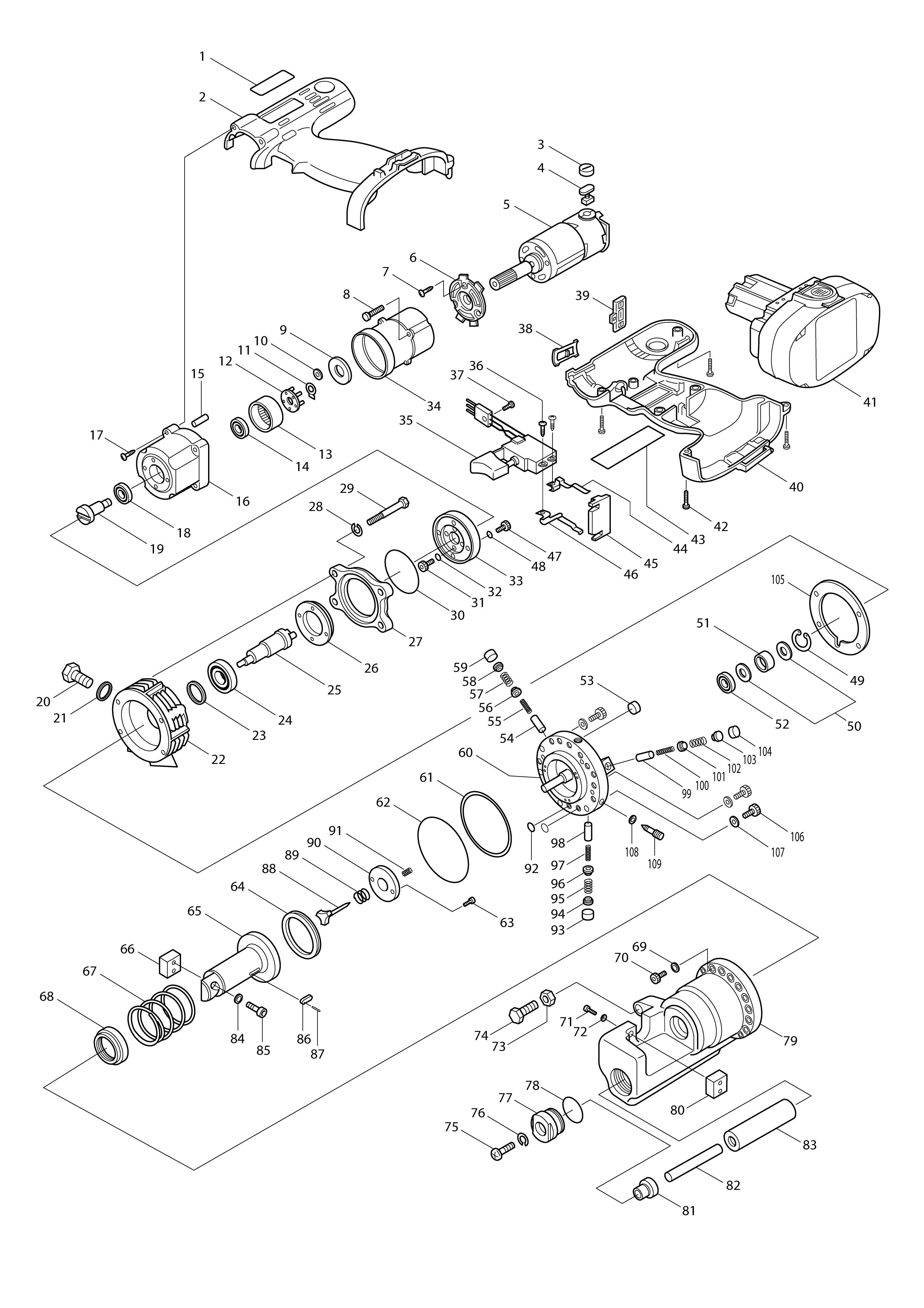 Vue éclatée Makita SC190D#01