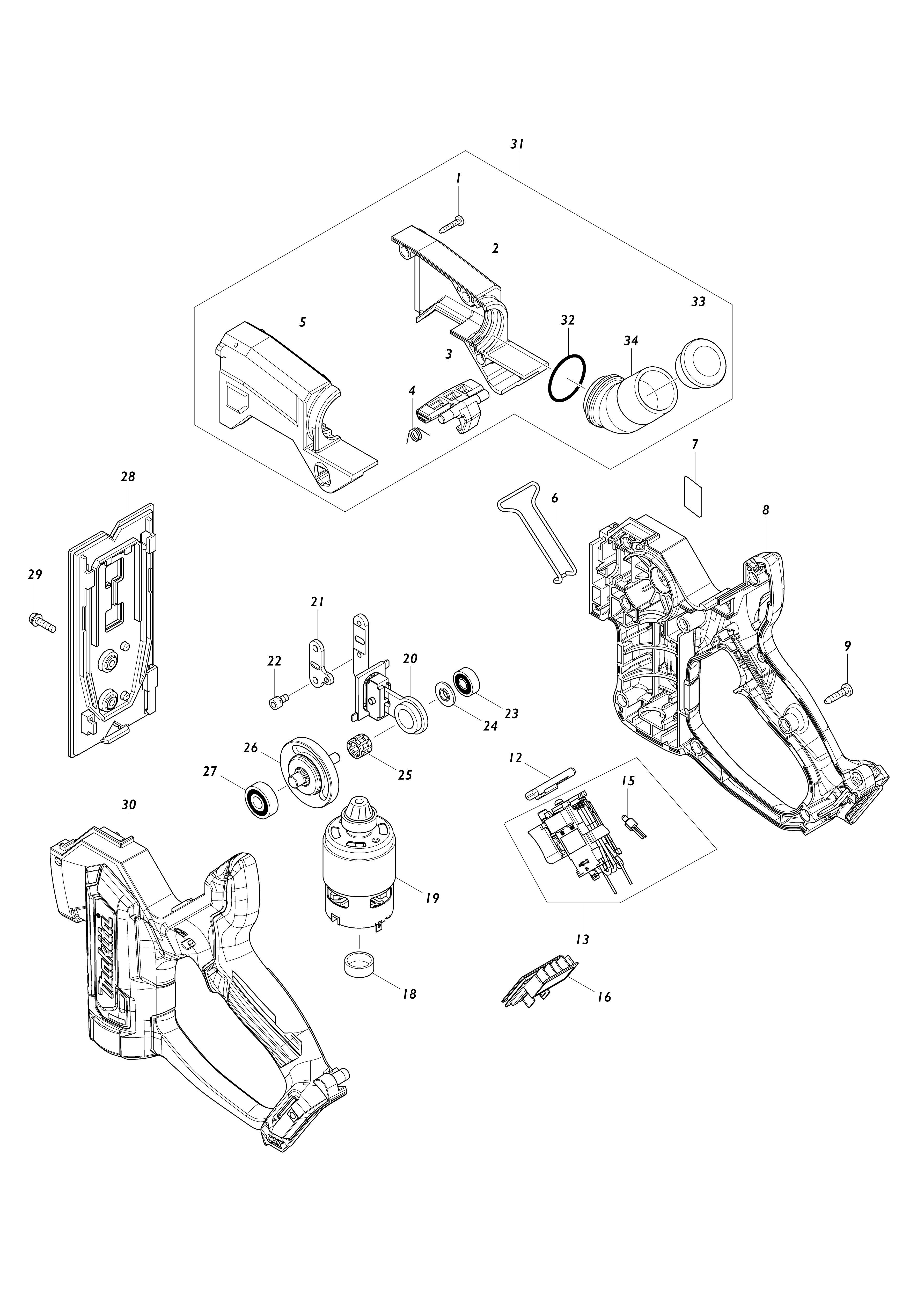 Vue éclatée Makita SD100D#01