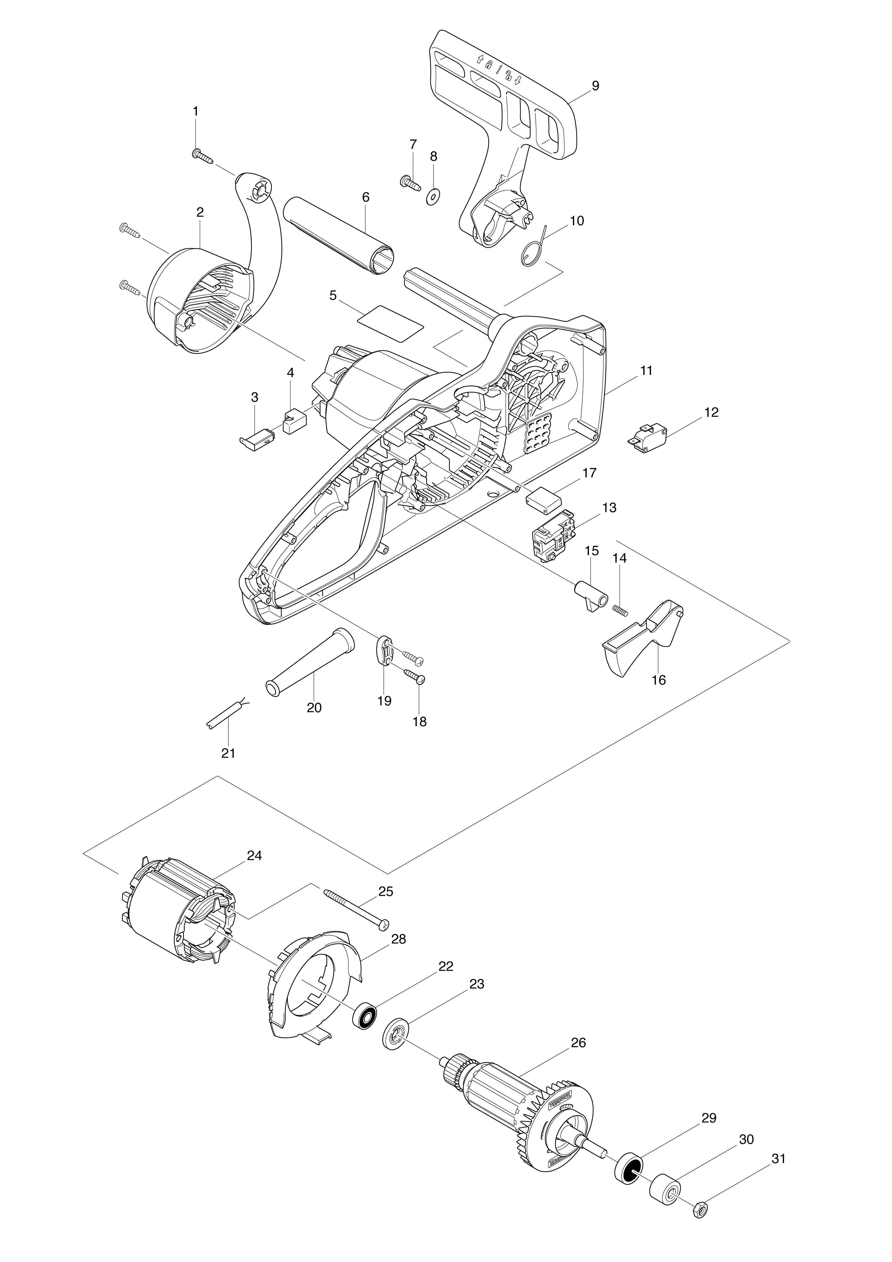 Vue éclatée Makita UC3041A#01