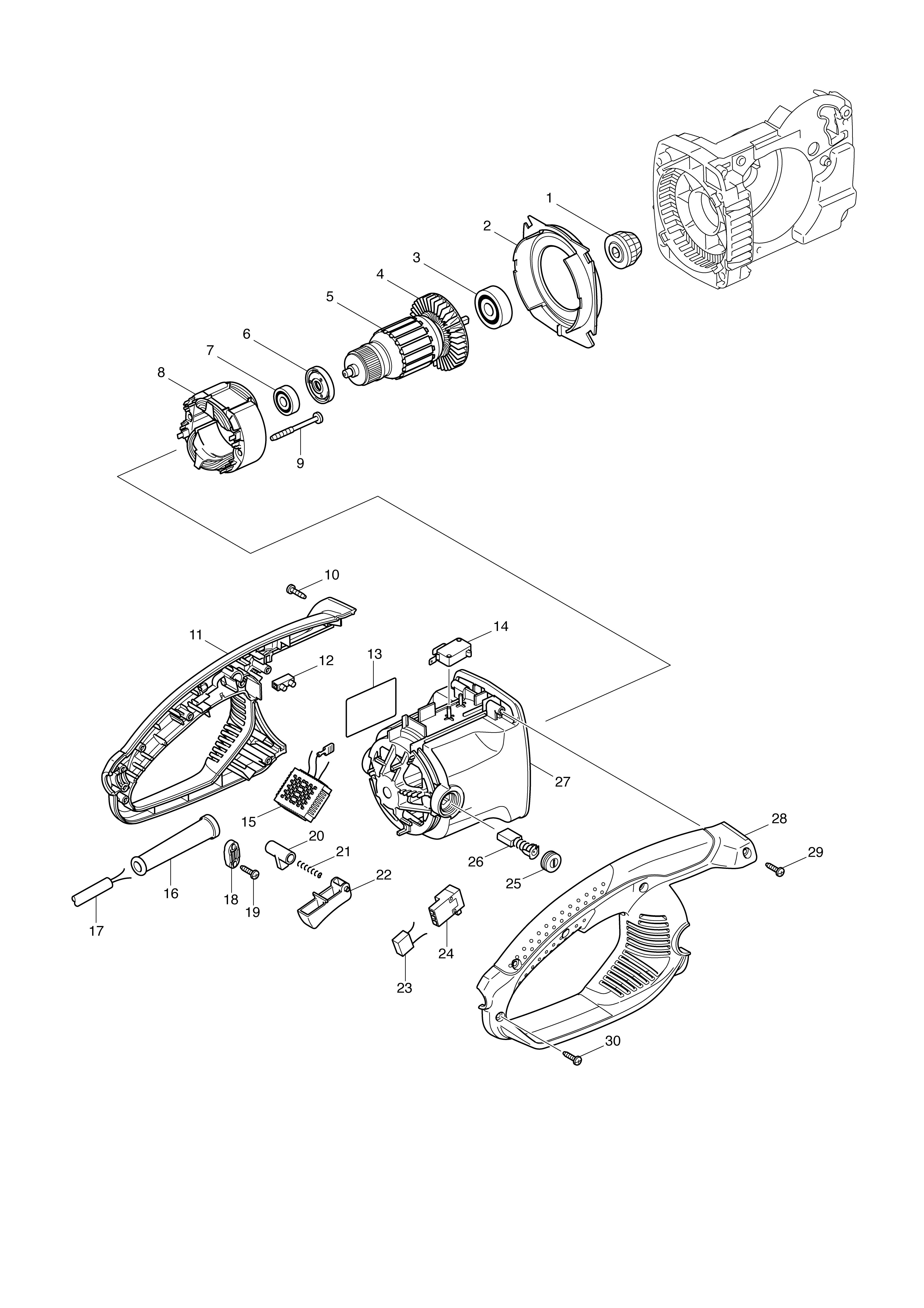 Vue éclatée Makita UC3530A#01