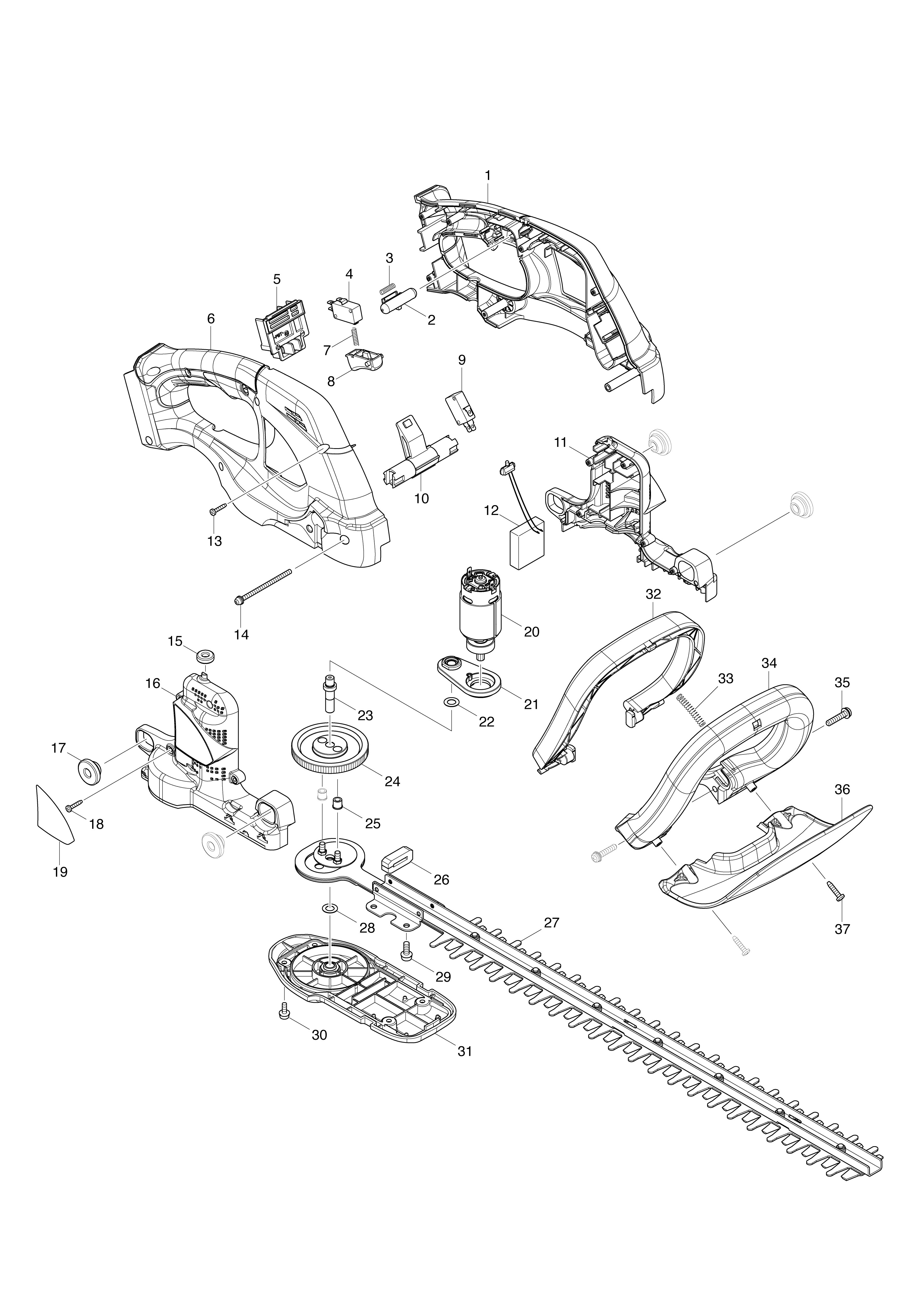 Vue éclatée Makita UH522D#01