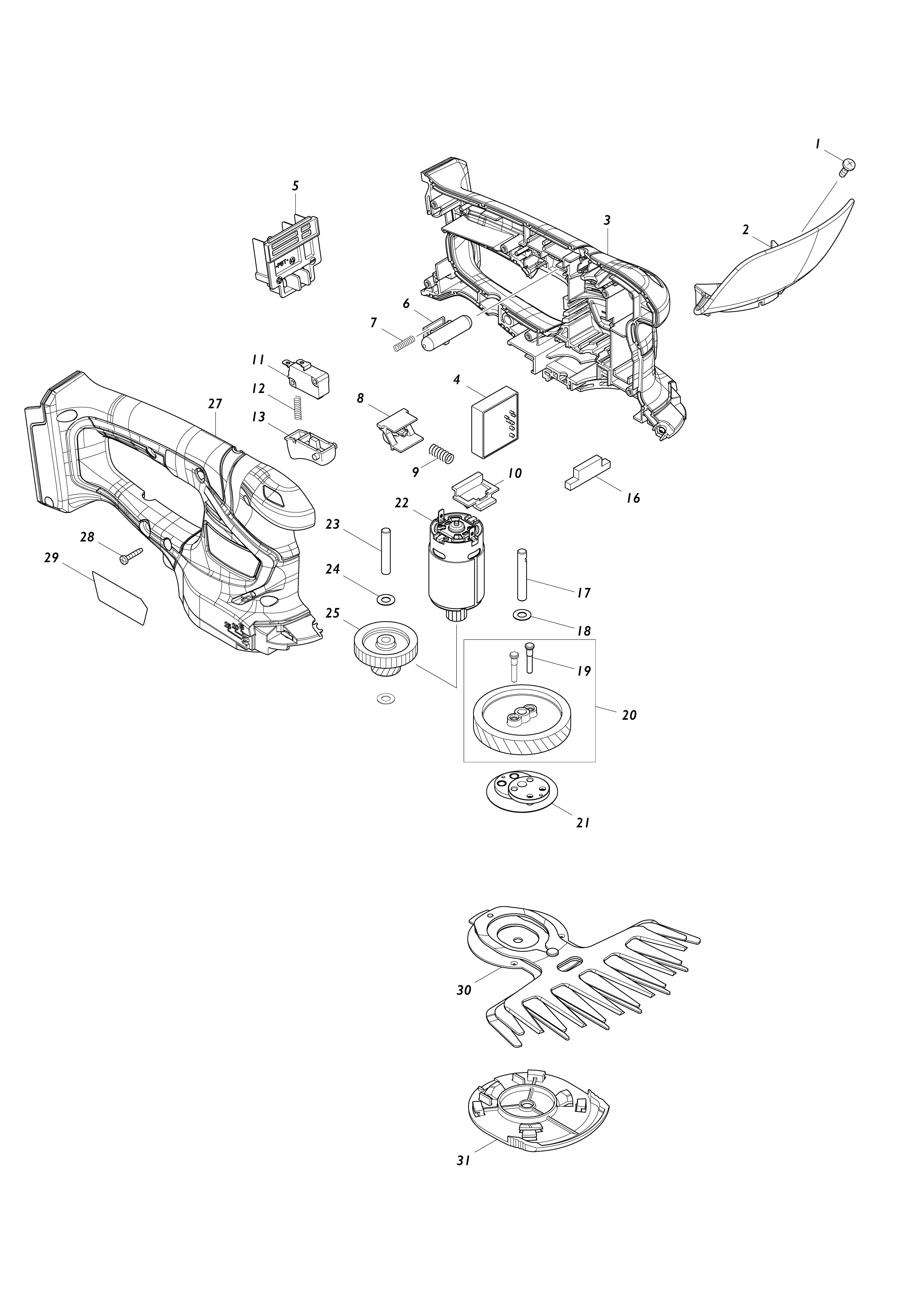 Vue éclatée Makita UM603D#01