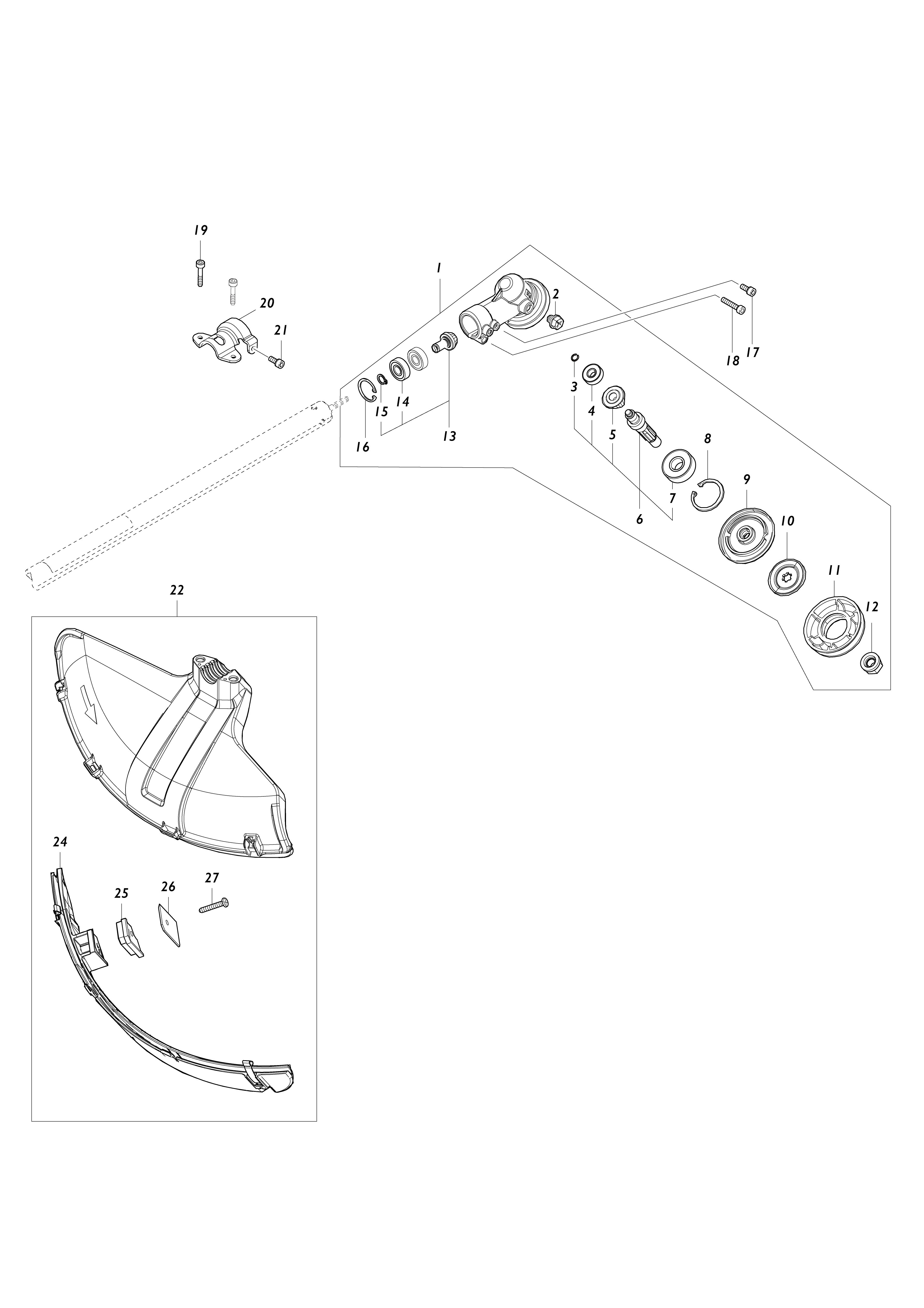 Vue éclatée Makita UR101C#01