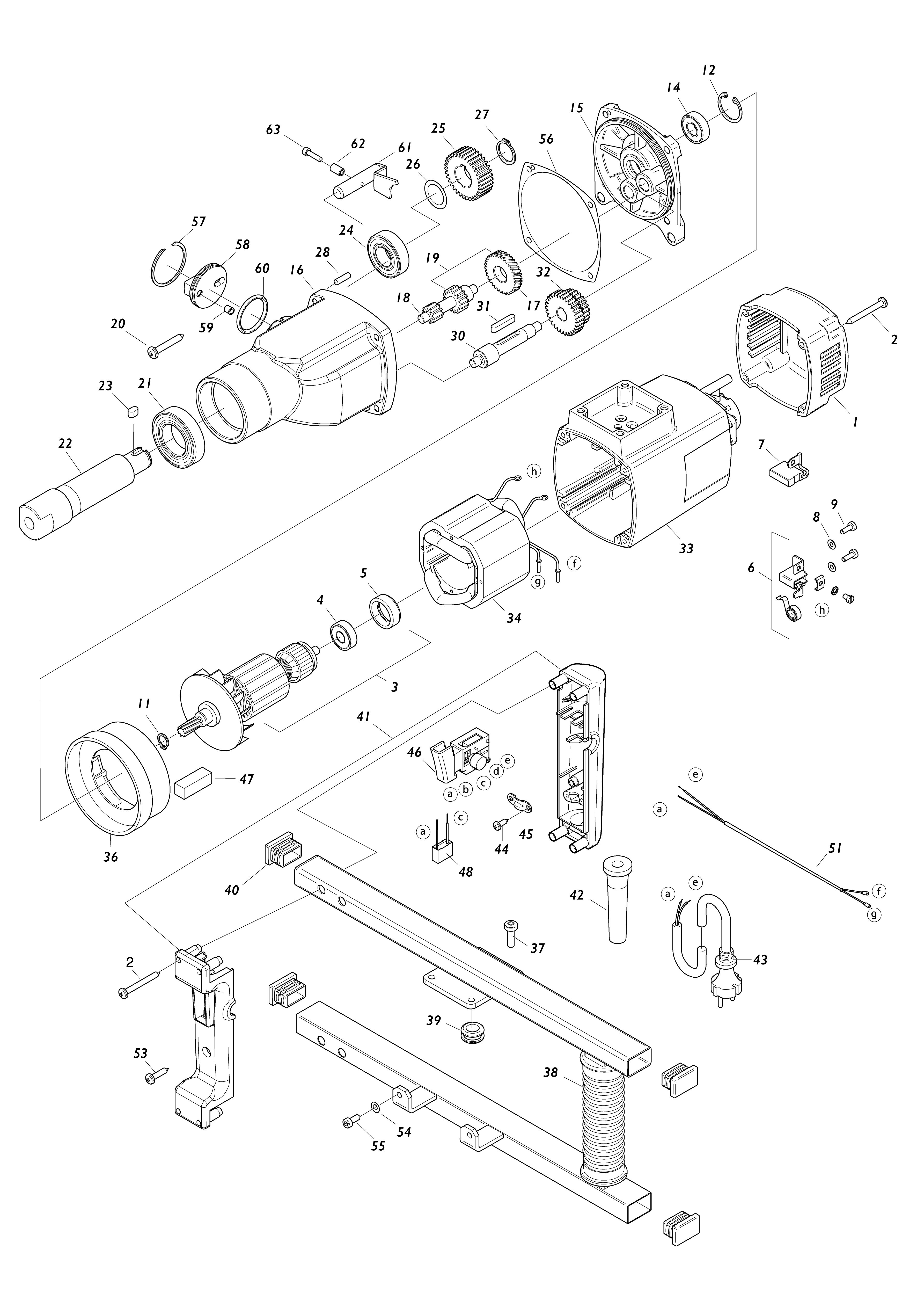 Vue éclatée Makita UT1600#01