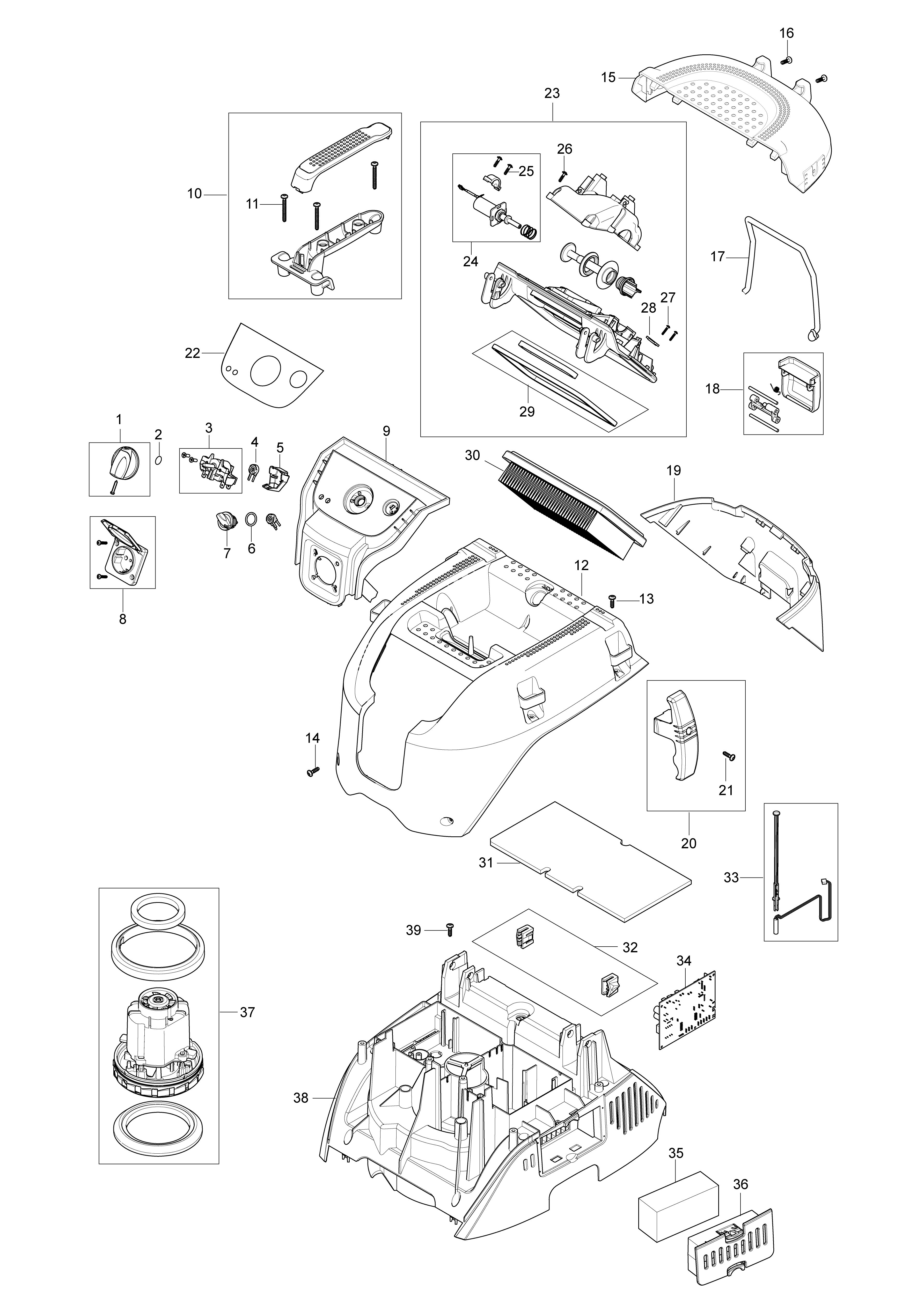 Vue éclatée Makita VC4210L#01
