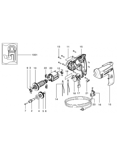 Vue éclatée METABO 00133000#01