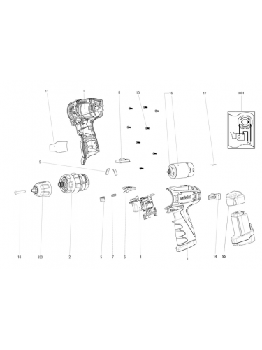 Vue éclatée METABO 00385000#01