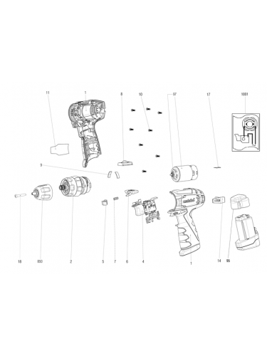 Vue éclatée METABO 00385001#01