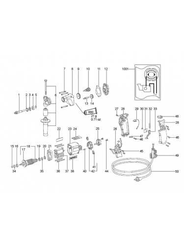 Vue éclatée METABO 00585180#01
