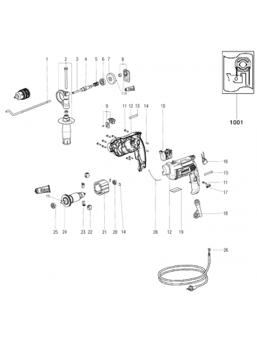 Vue éclatée METABO 00670000#01
