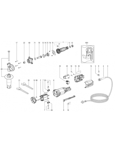 Vue éclatée METABO 00737001#01