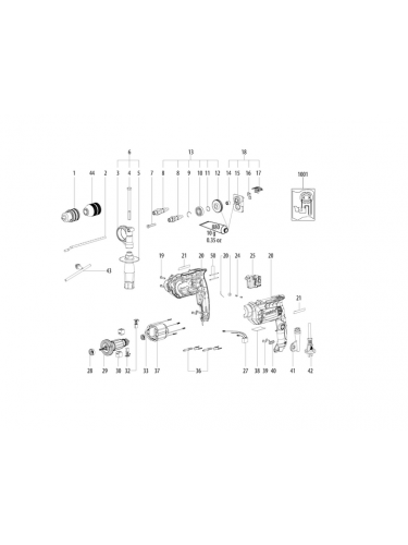 Vue éclatée METABO 00742000#01
