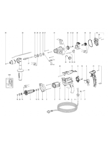 Vue éclatée METABO 00784000#01