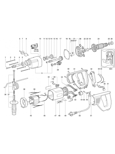 Vue éclatée METABO 00806000#01