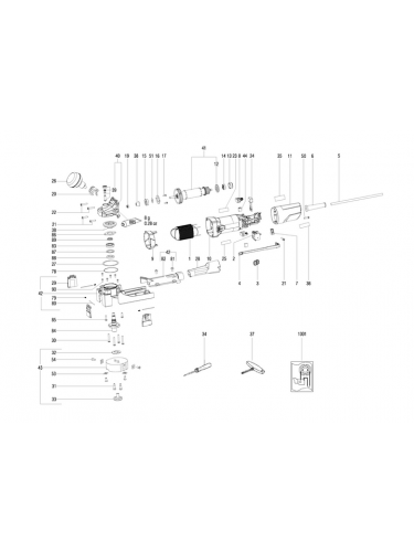 Vue éclatée METABO 01049000#01