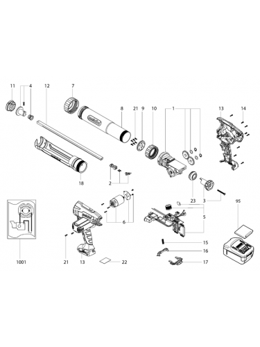 Vue éclatée METABO 01206000#01