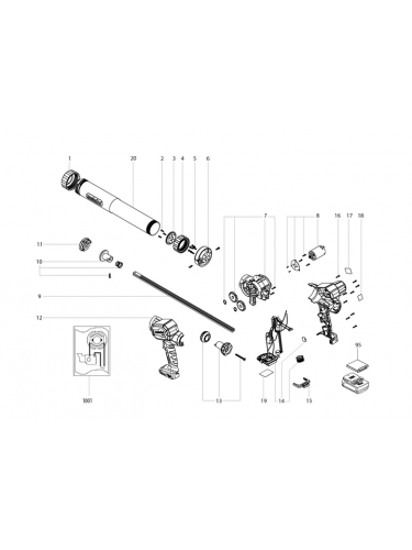 Vue éclatée METABO 01218000#01