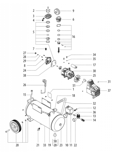 Vue éclatée METABO 01533000#01