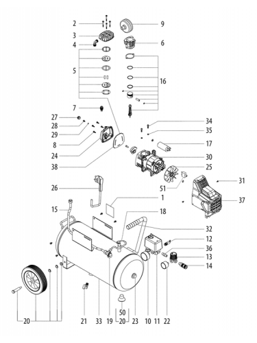 Vue éclatée METABO 01534000#01