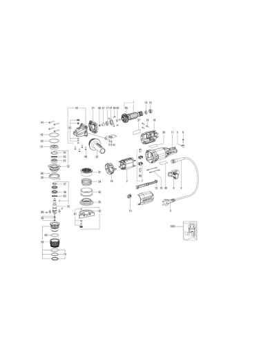 Vue éclatée METABO 01751000#01
