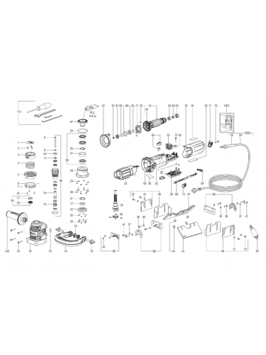 Vue éclatée METABO 01752000#01