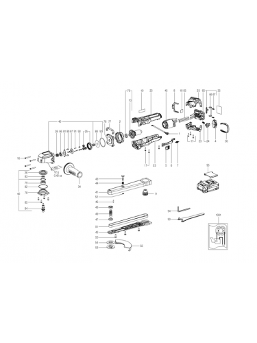 Vue éclatée METABO 01765000#01