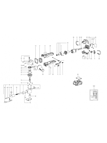 Vue éclatée METABO 01767000#01