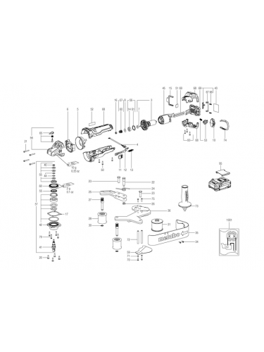 Vue éclatée METABO 01768000#01