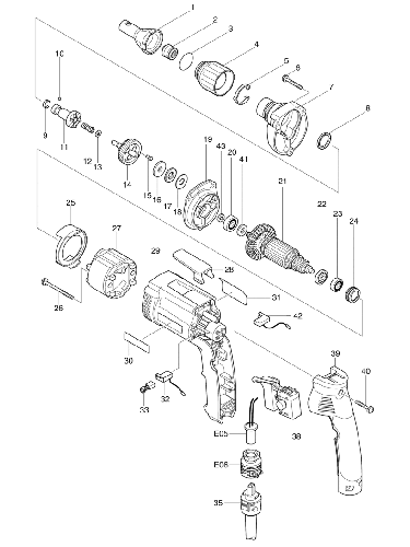 PIECES  DETACHEES  MAKITA 6825R