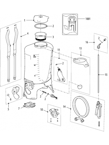 Vue éclatée METABO 02038000#01
