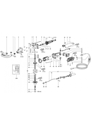 Vue éclatée METABO 02050000#01