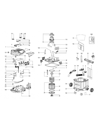 Vue éclatée METABO 02074000#01