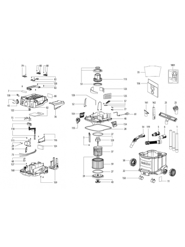 Vue éclatée METABO 02087000#01