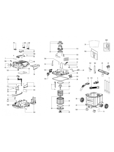 Vue éclatée METABO 02088000#01