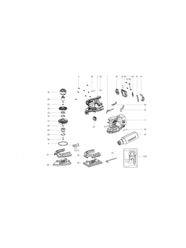 Vue éclatée METABO 02089000#01