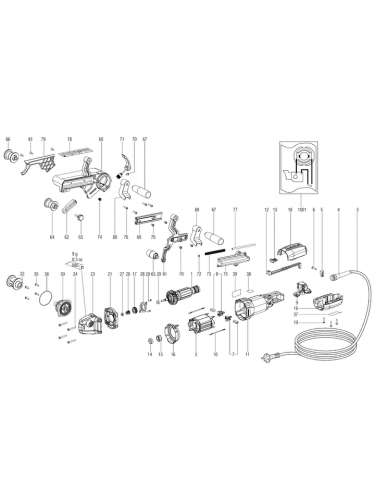 Vue éclatée METABO 02183000#01