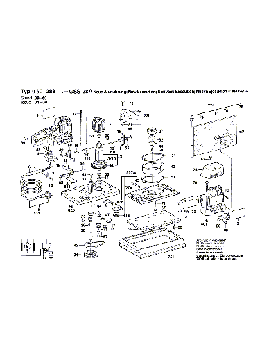 Vue éclatée Bosch GSS28A 0601288148#01