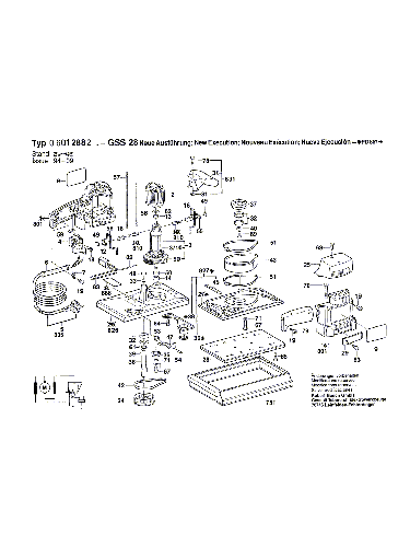 Vue éclatée Bosch GSS28 0601288248#01