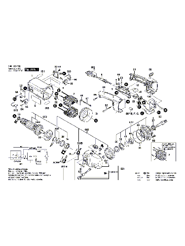 Vue éclatée Bosch GNF65A 0601368708#01