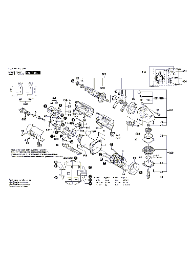 Vue éclatée Bosch GWS14-125CE 0601385748#01