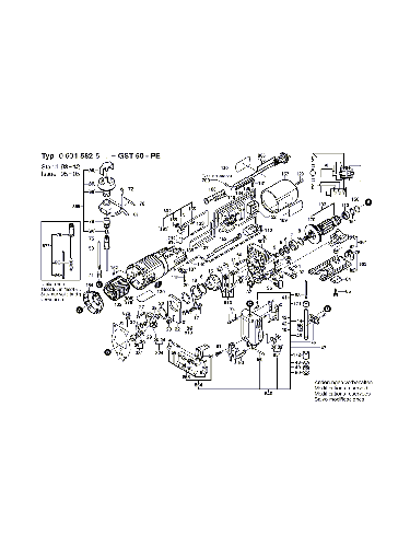 Vue éclatée Bosch GST60PE 0601582548#01